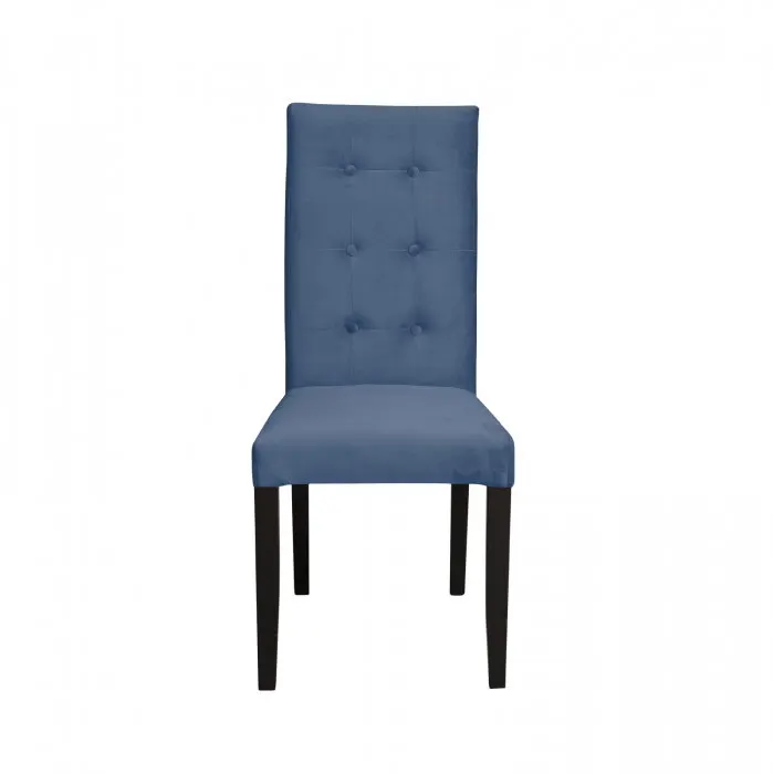 Scaun living TEO LUX, picioare lemn wenge, stofa albastru deschis, 46x60x98 cm