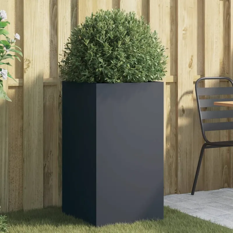 jardiniera, antracit, 42x38x75 cm, otel laminat la rece
