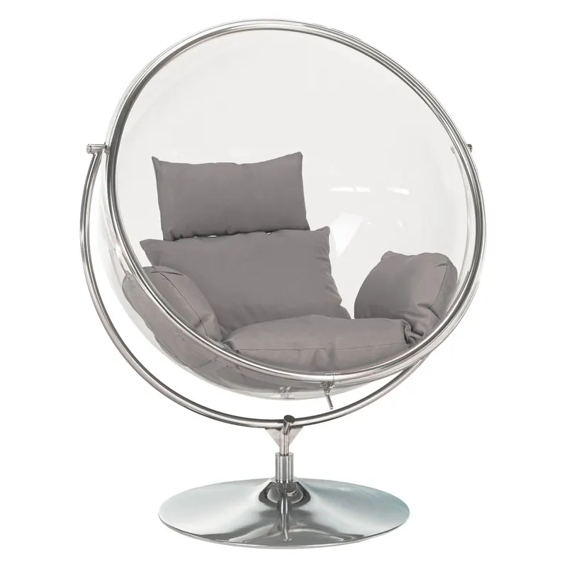 Fotoliu balansoar BOBOLI STAND CHROME - Grey