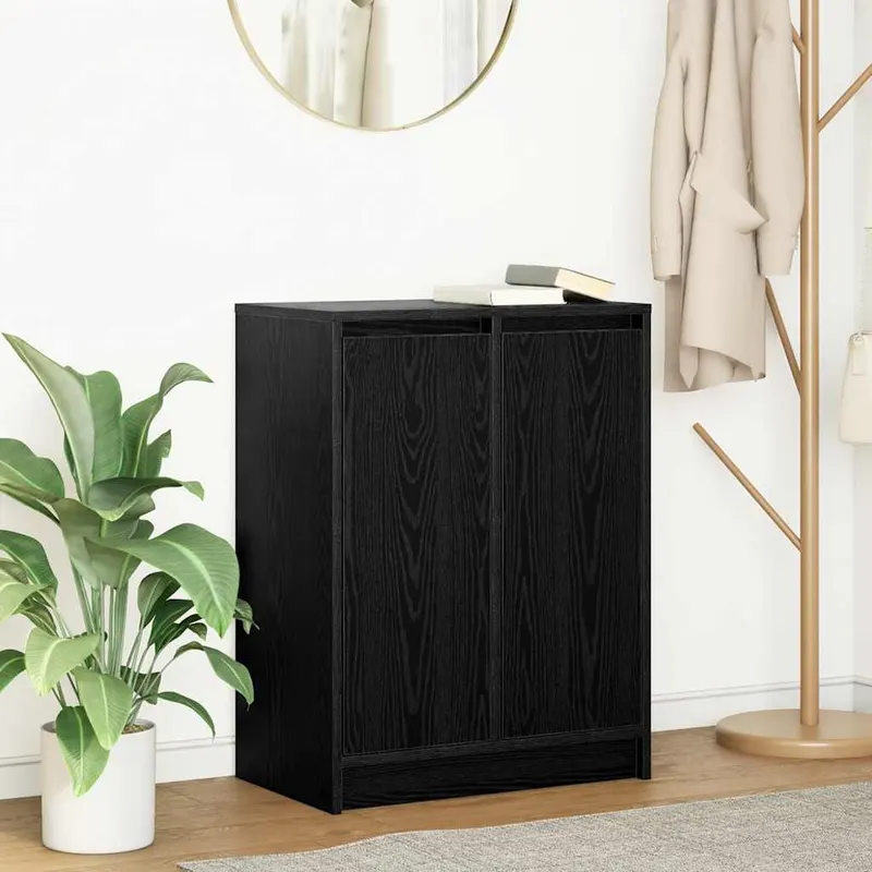 bufeta stejar negru 57x34x76 cm lemn prelucrat