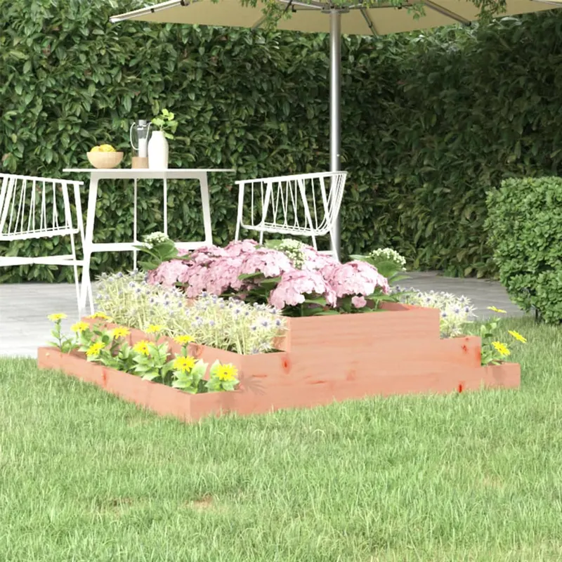 jardiniera, 110x110x27 cm, lemn masiv douglas