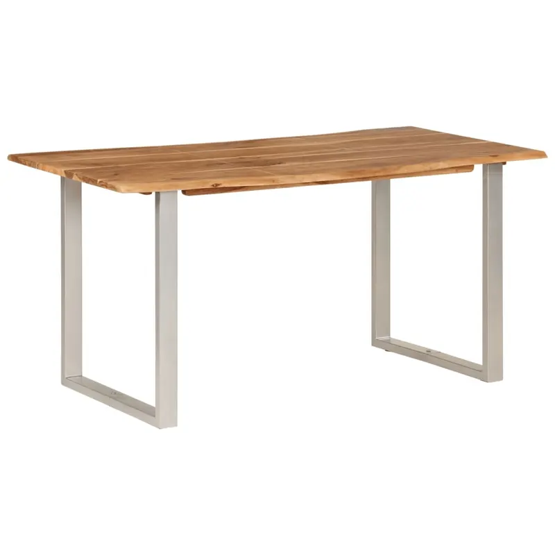 Masa de bucatarie, 154x80x76 cm, lemn masiv de acacia