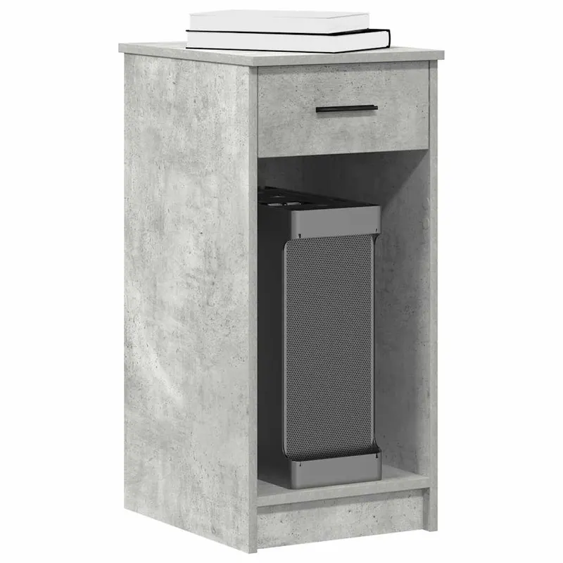 suport turn computer cu sertar gri beton 35x45x77 cm
