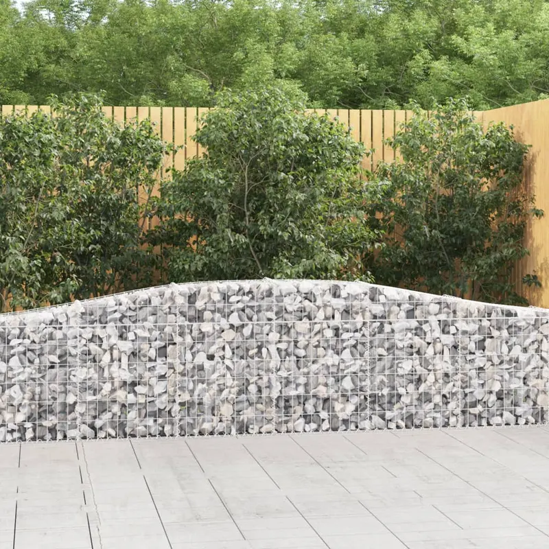 cosuri gabion arcuite 9 buc, 400x30x60/80 cm, fier galvanizat