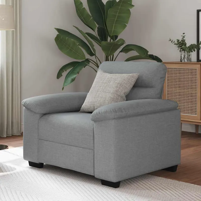 canapea scaun gri deschis 60 cm tesatura