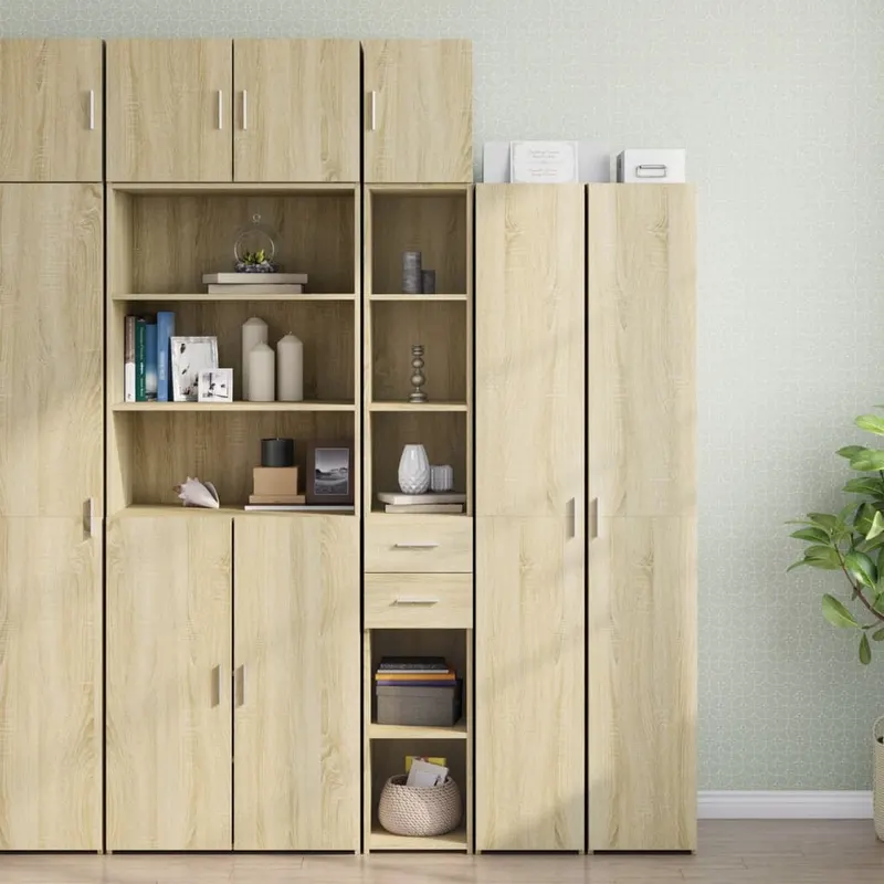 dulap depozitare slim stejar sonoma 30x42,5x225cm lemn compozit