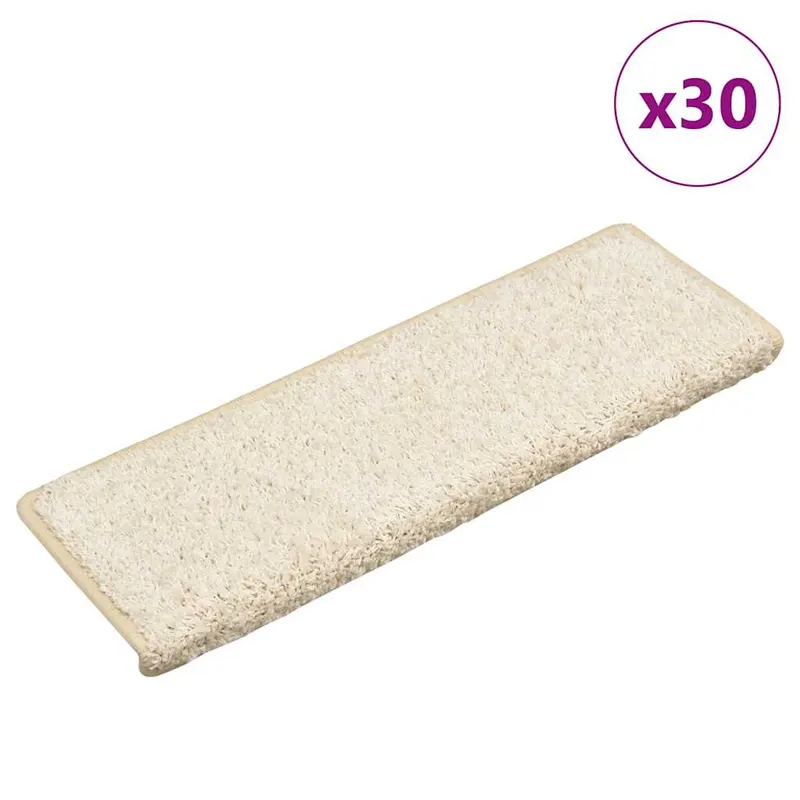 covorase scara 30 buc 65x21x4 cm alb