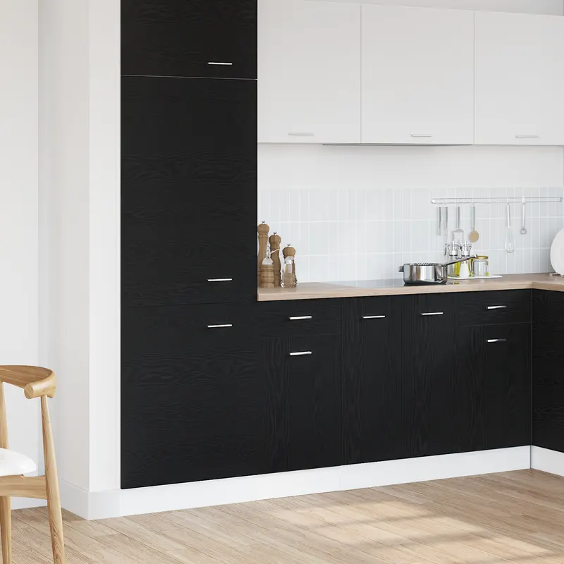 dulap cu sertar inferior - stejar negru, 40x46x81.5 cm, fabricat din lemn prelucrat