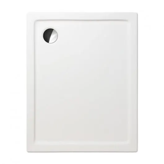 Cadita de dus dreptunghiulara, din acril, alba, 120x80x5 cm, Roth Flat KVADRO