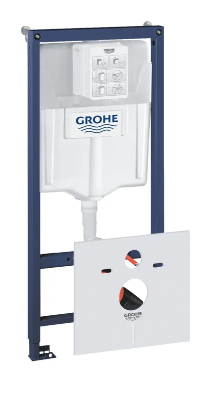 Cadru WC 3in1 Grohe 38539001, 1130 mm, 500 mm, 90, 110 mm, 2 moduri spalare, incastrat, uscata, otel