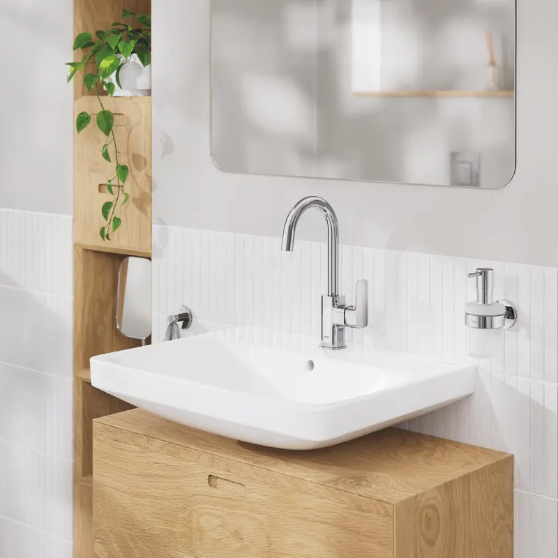 Baterie lavoar Grohe 1017710000, 28 mm, 5 l min, 0.6 bar, 35 mm, 311 mm, 140 mm, 395 mm, 1 orificii instalare, Crom