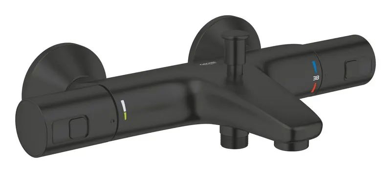 Baterie cada Grohe 345982430, Precision Start, montaj pe perete, compatibil cu instalatii sanitare standard, negru