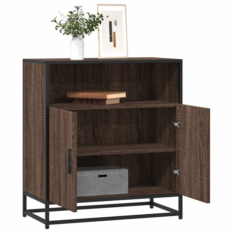 bufeta stejar maro 68x35x76 cm lemn prelucrat