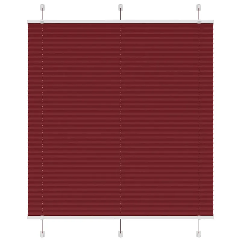 jaluza plisata bordeaux rosu 45x150 cm latime tesatura 44,4 cm