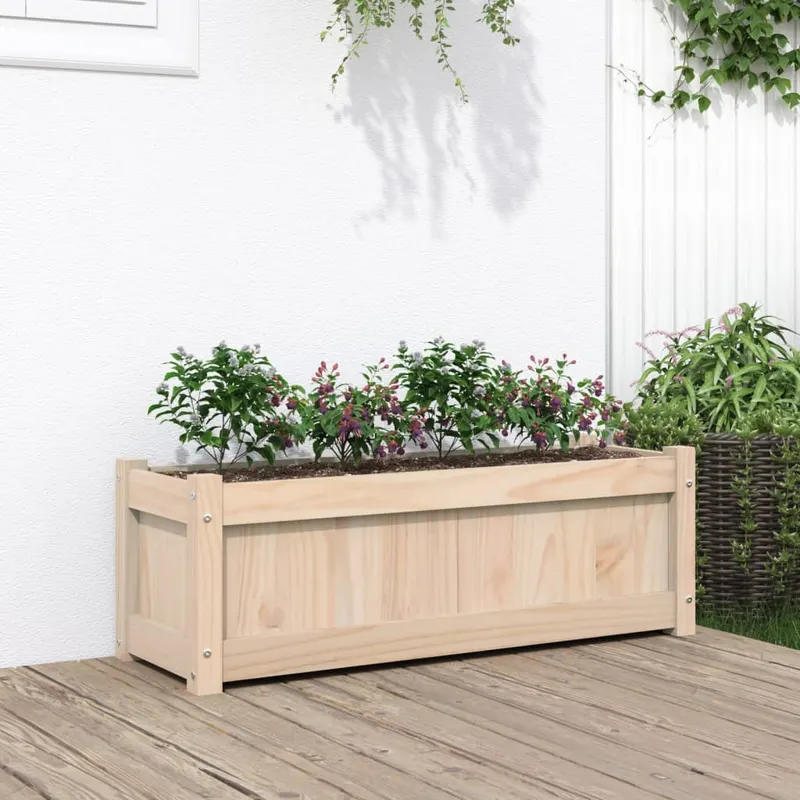 jardiniera de gradina, 90x31x31 cm, lemn masiv de pin