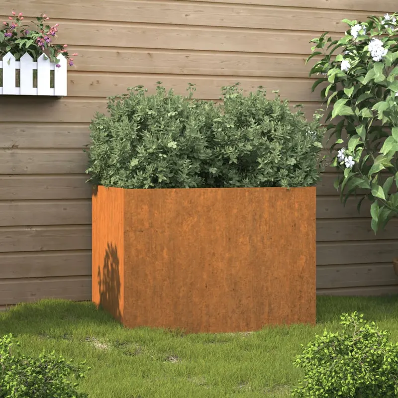 jardiniera, 62x47x46 cm, otel corten