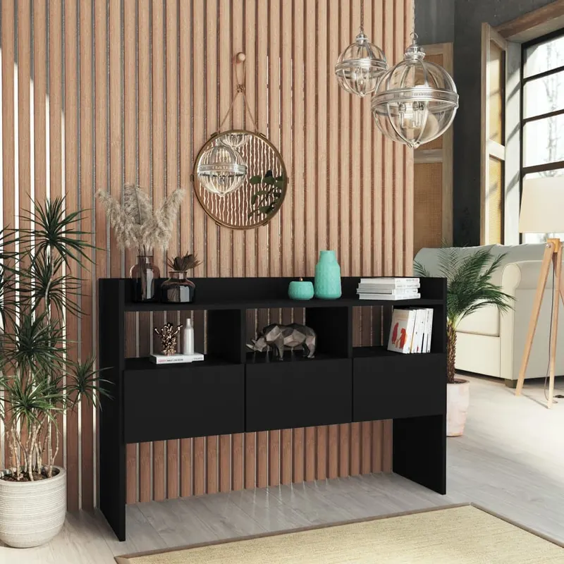 servanta, negru, 105x30x70 cm, pal