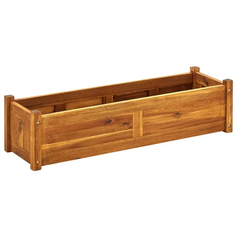 strat inaltat de gradina, 100x30x25 cm, lemn de acacia
