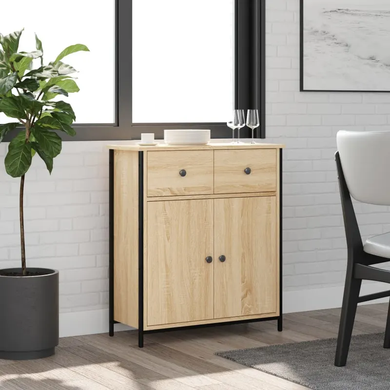 servanta, stejar sonoma, 70x30x80 cm, lemn prelucrat