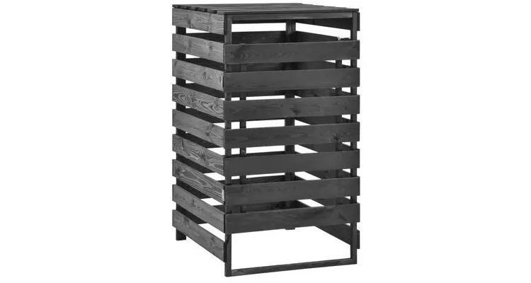 Magazie pentru pubela, 70x75x121 cm, lemn masiv de pin vopsit