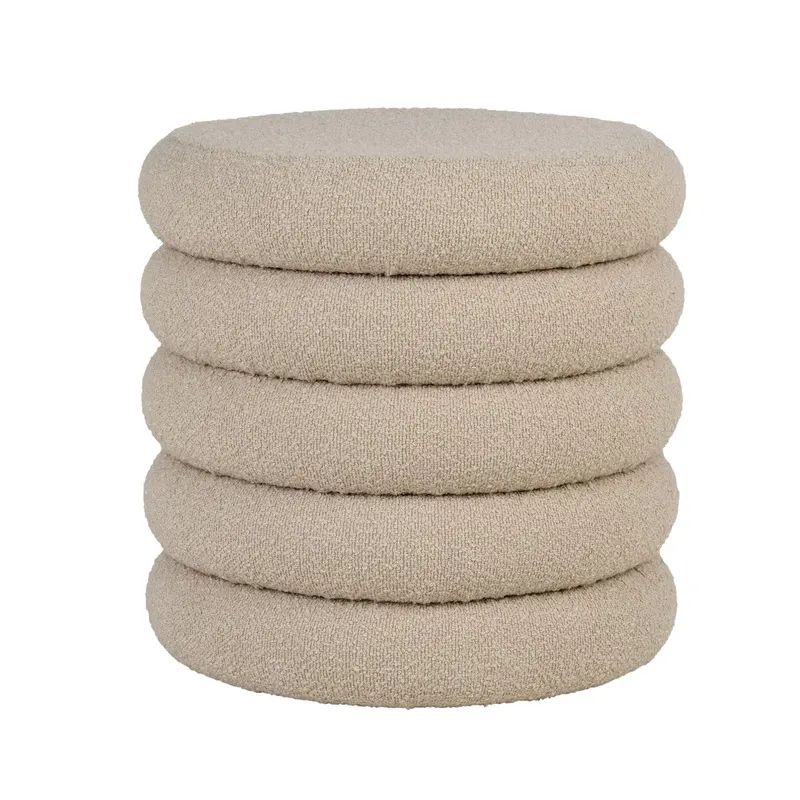 Taburet BROLIN BOUCLE Ø44 CM - Beige