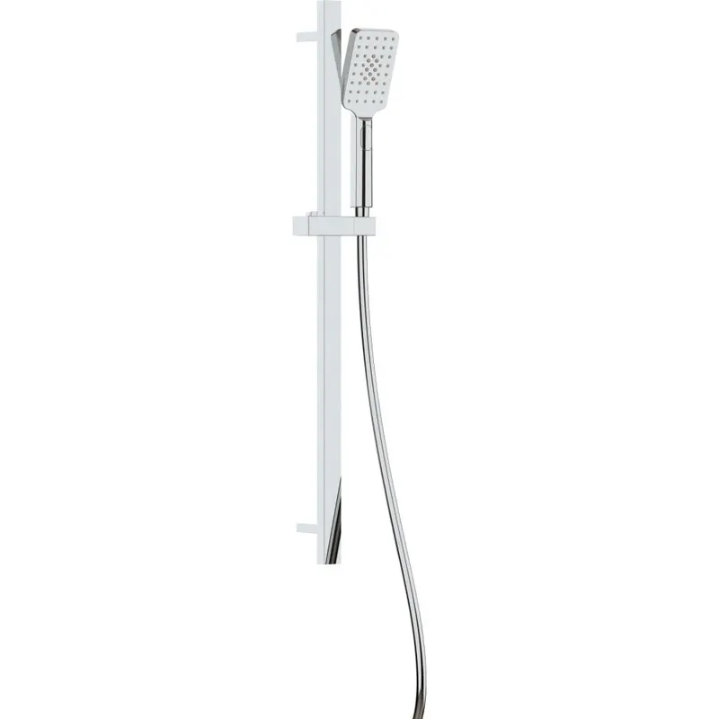 Set de dus cu bara reglabila, culoare crom, Deante Alpinia