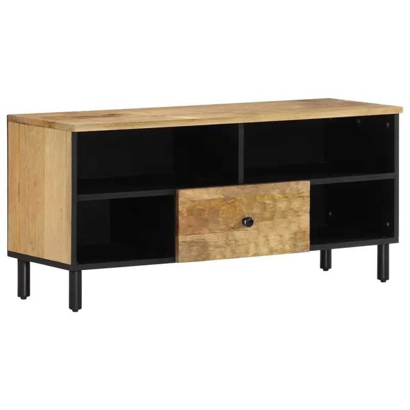 Comoda tv, 100x33x46 cm, lemn masiv de mango