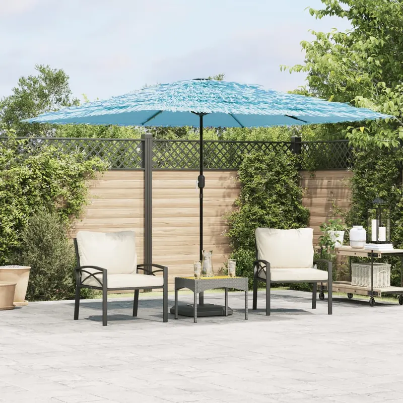 umbrela soare de gradina stalp din otel, albastru 290x290x238cm