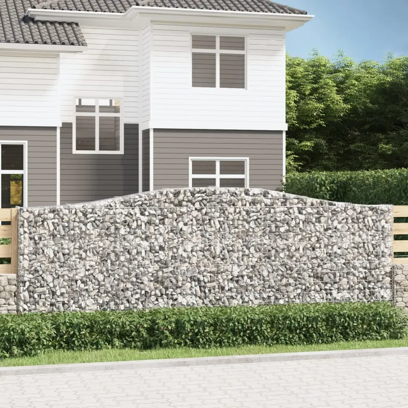 cosuri gabion arcuite 4 buc, 400x30x140/160 cm, fier galvanizat