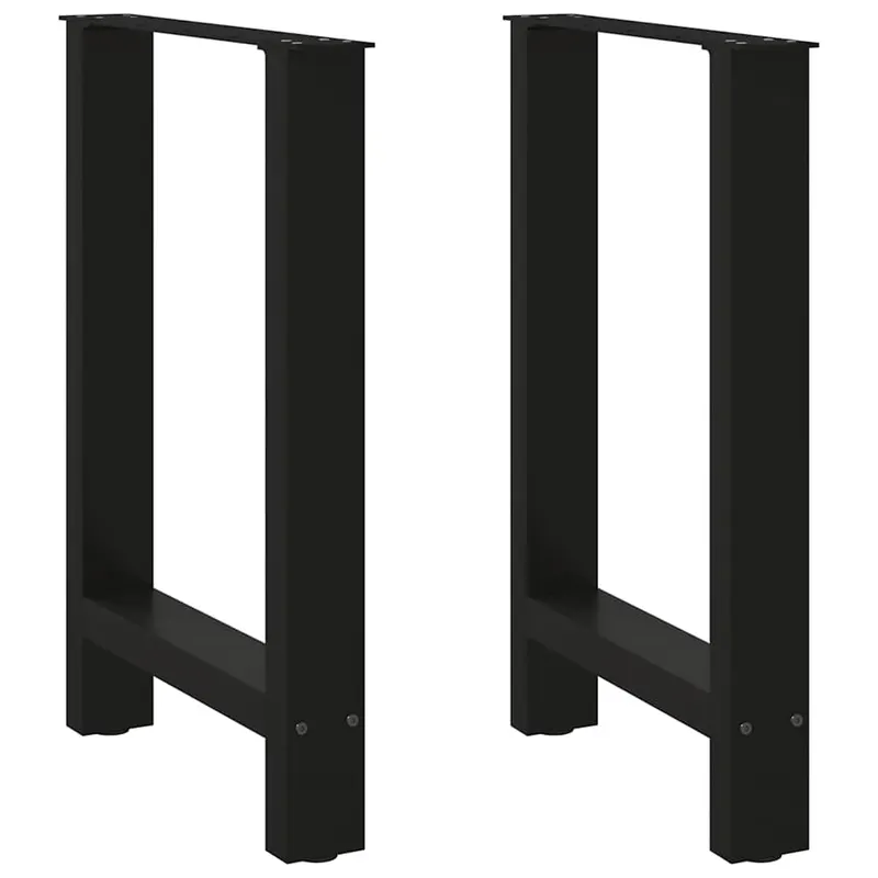 picioare masuta de cafea negru 2 buc 50x(72-73) cm otel
