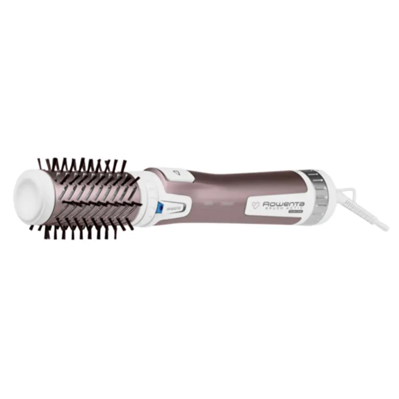 Perie rotativa Rowenta Brush Activ 039; Premium Care CF9540, 1000W, 2 trepte, 2 viteze, ionizare, 2 perii, Cashmere Keratin, înveliş ceramic, roz