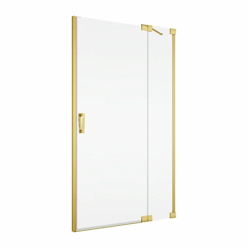 Usa dus batanta 100x200 cm cu segment fix Sanswiss Cadura auriu lucios deschidere dreapta