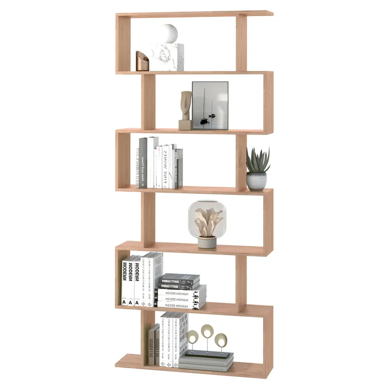 HOMCOM biblioteca cu 6 rafturi, design modern, 80x23x192cm