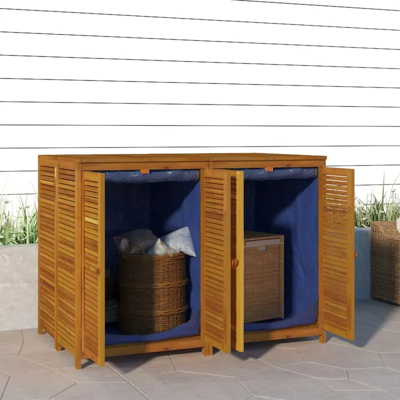 lada depozitare de gradina, 140x87x104 cm, lemn masiv acacia