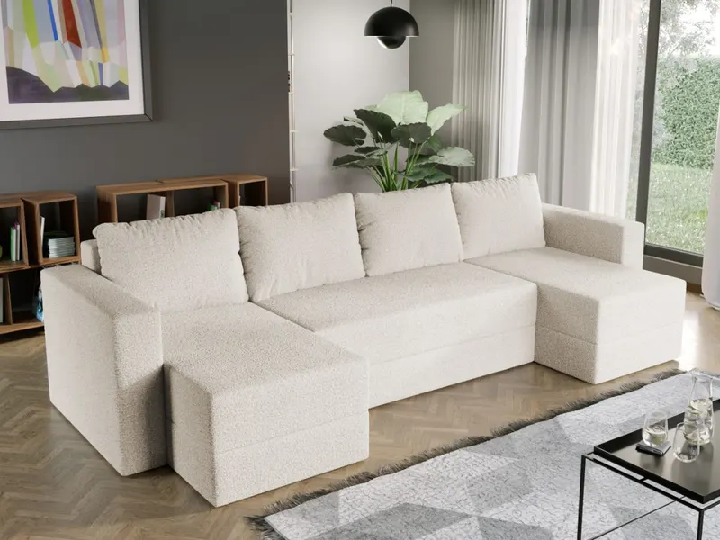 Coltar U Extensibil Alfa plusat aspect lana alba