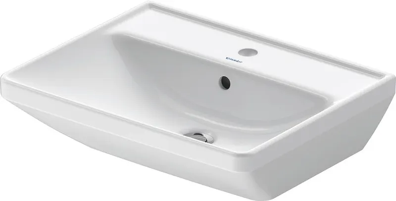Lavoar Duravit 2366550000, D-Neo, montaj pe perete, preaplin, zona montaj interior, elemente fixare ascunse, alb
