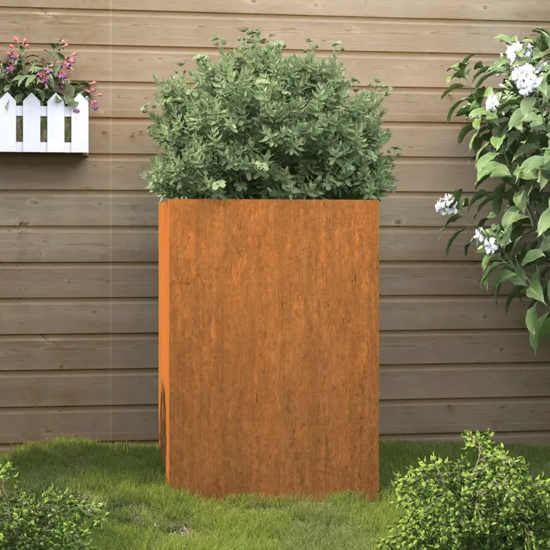 jardiniera, 52x48x75 cm, otel corten