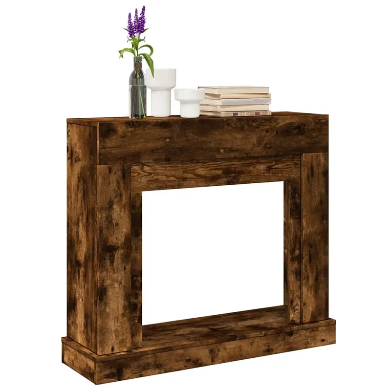 masca de semineu, stejar fumuriu 100x30x87,5 cm, lemn prelucrat