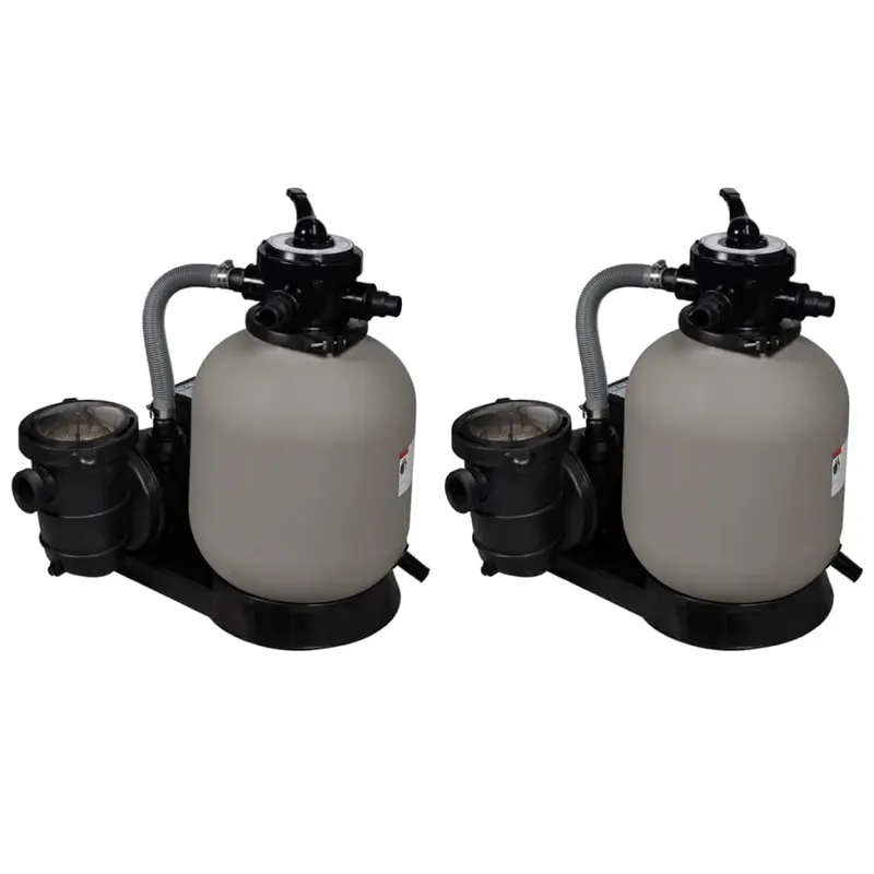 pompe filtru cu nisip, 2 buc., 600 w, 17000 l/h