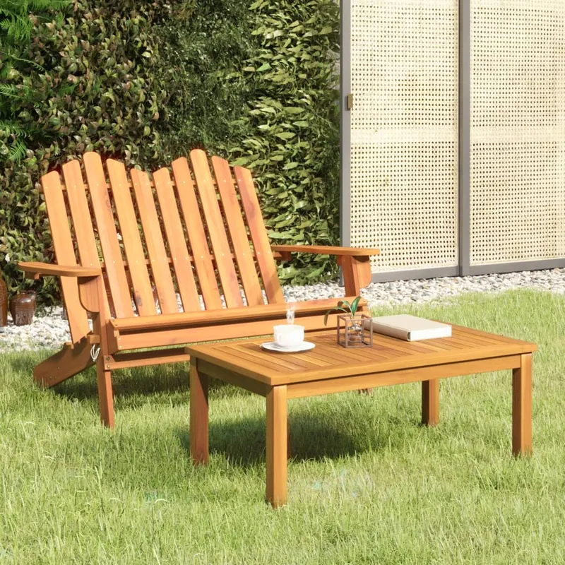 set mobilier de gradina adirondack, 2 piese, lemn masiv acacia