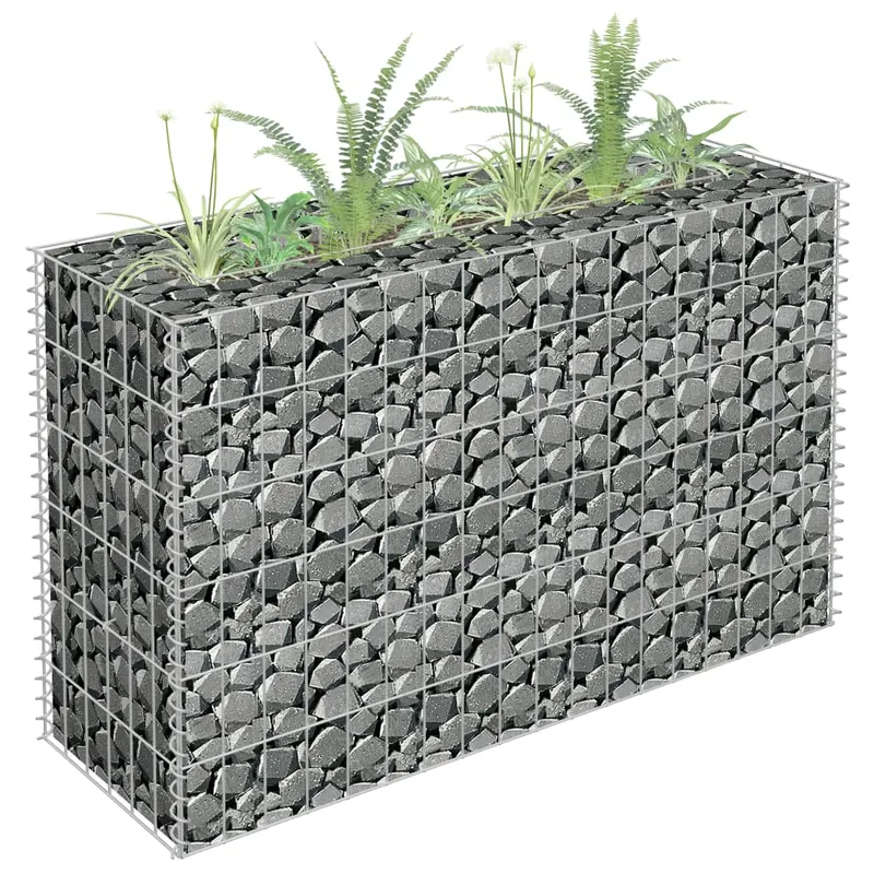 strat inaltat gabion, 90 x 30 x 60 cm, otel galvanizat