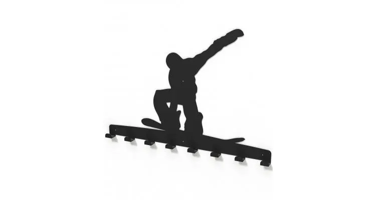 Cuier metalic SNOWBOARDER -model 4042 Negru