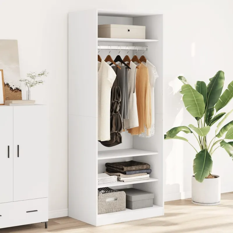 sifonier, alb, 80x50x200 cm, lemn prelucrat