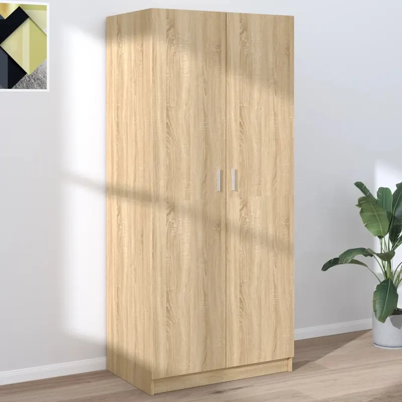 sifonier, stejar sonoma, 80x52x180 cm, lemn prelucrat