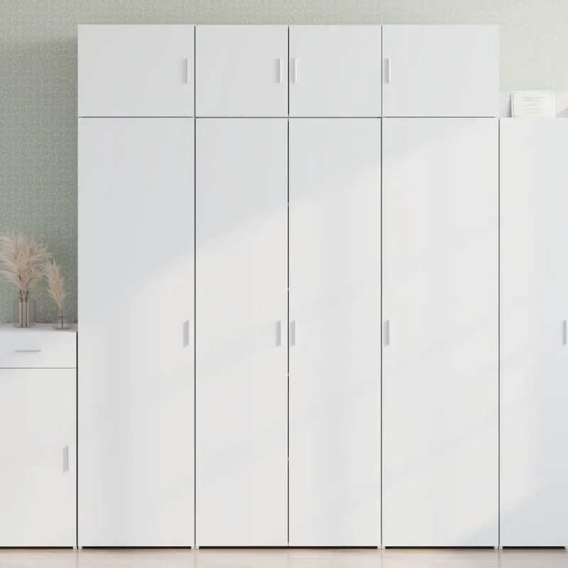 dulap inalt, alb, 80x42,5x185 cm, lemn prelucrat