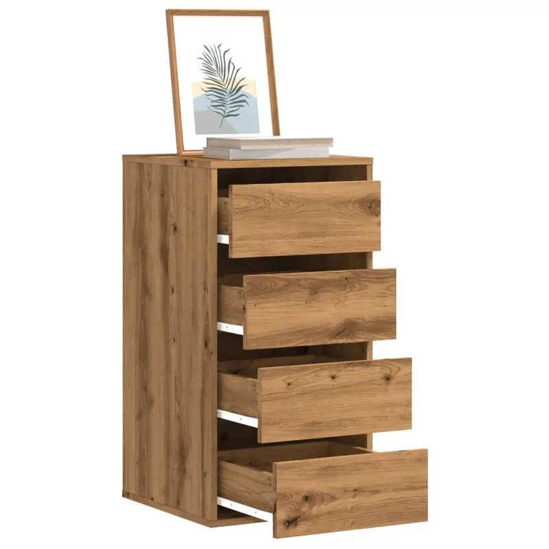 dulap colt sertare stejar artizanal 40x41x76 cm lemn prelucrat
