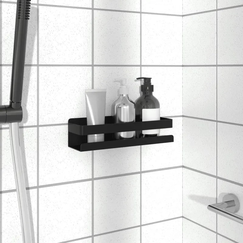 raft de dus negru mat 23x6,5x6 cm otel inoxidabil 304 periat