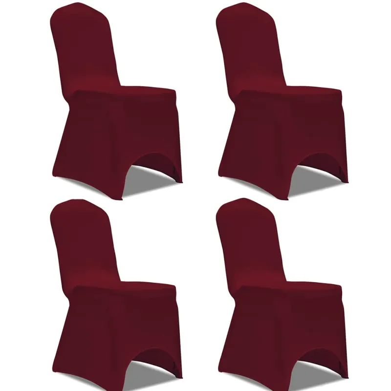 husa de scaun elastica, 4 buc., rosu bordo