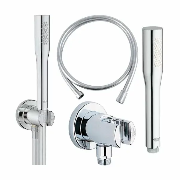 Para de dus Grohe 26404000, 66 mm, 1.5 m, 209 mm, 1 functii, 1 2 racord, sistem anticalcar, universal, Crom
