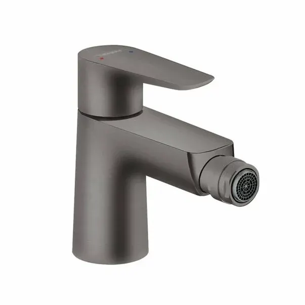 Baterie bideu Hansgrohe Talis E cu ventil Pop-Up negru - crom periat